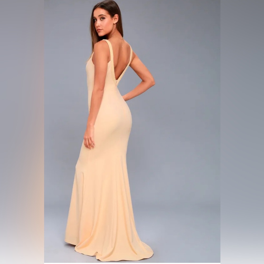 Celena Nude Beaded Maxi NWT Lulus